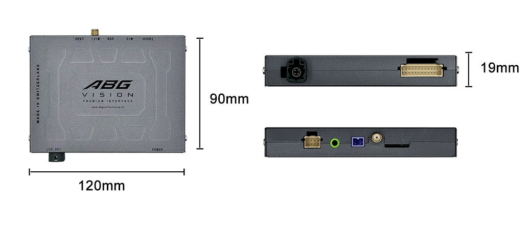 ABG-Vision-Interface-Abmessungen: 120 x 90 x 19 mm